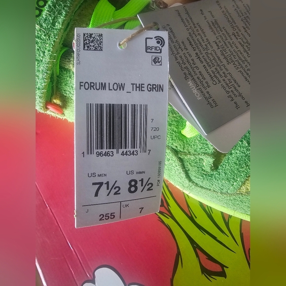 NEW Adidas Forum Low “The Grinch” HP6772 Green Christmas Shoes 7.5 M / 8.5 W BOX - Picture 5 of 16